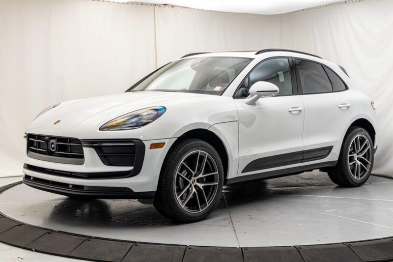 2024 Porsche Macan  in a White exterior color and Black/Bordeaux Redinterior. Lotus Manhattan 347-395-5714 lotusmanhattan.com 