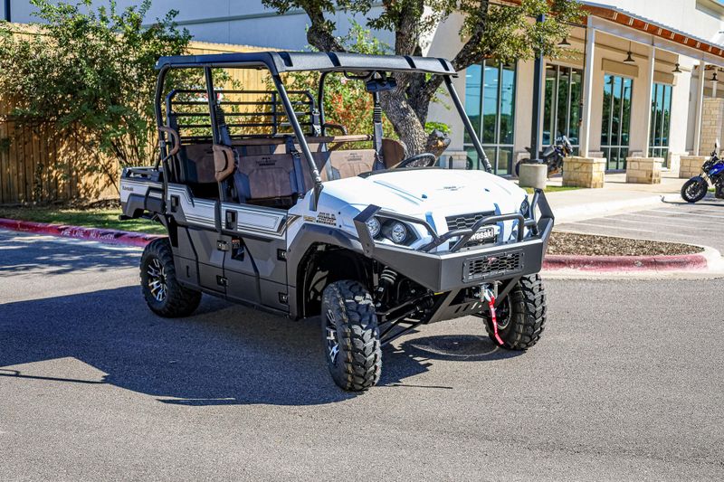 2025 KAWASAKI MULE PROFXT 1000 PLATINUM RANCH EDITION  METALLIC STARDUST WHITE in a METALLIC STARDUST WHITE exterior color. Family PowerSports (877) 886-1997 familypowersports.com 