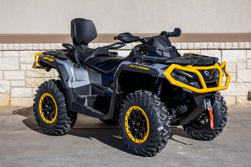 2024 CAN-AM ATV OUTL MAX XTP 1000R GY 24 in a SILVER-YELLOW exterior color. Family PowerSports (877) 886-1997 familypowersports.com 