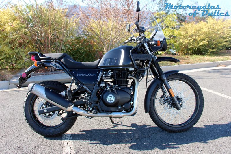 2023 Royal Enfield Himalayan in a Granite Black exterior color. Motorcycles of Dulles 571.934.4450 motorcyclesofdulles.com 