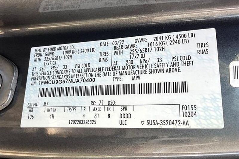 Used 2022 Ford Escape SEImage 32
