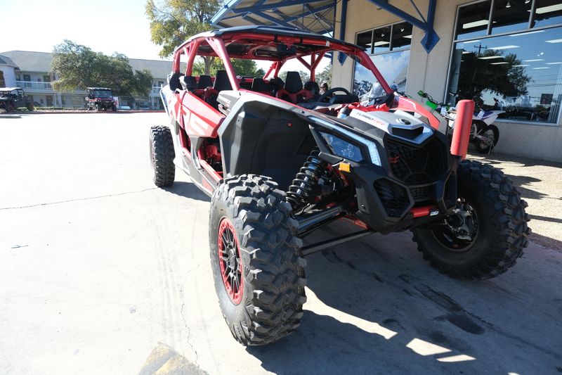 2025 Can-Am MAVERICK X3 MAX X RS TURBO RR WITH SMARTSHOX FIERY RED AND HYPER SILVERImage 7