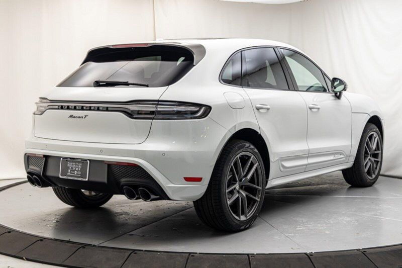 2024 Porsche Macan T in a White exterior color and Black/Bordeaux Redinterior. Lotus Manhattan 347-395-5714 lotusmanhattan.com 