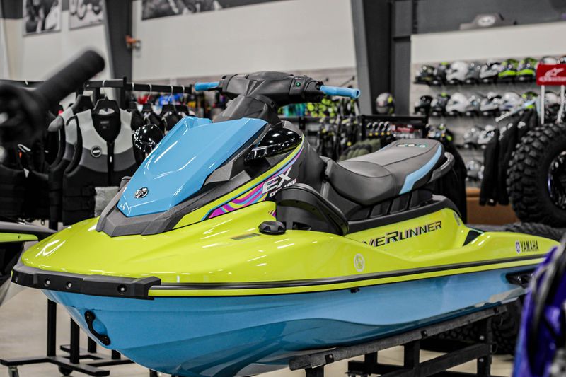 2024 Yamaha WAVERUNNER EX DELUXE LIME YELLOW AND CYAN Image 1