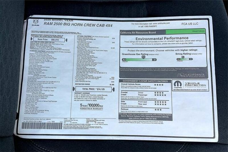 2025 RAM 2500 Big Horn Crew Cab 4x4 6