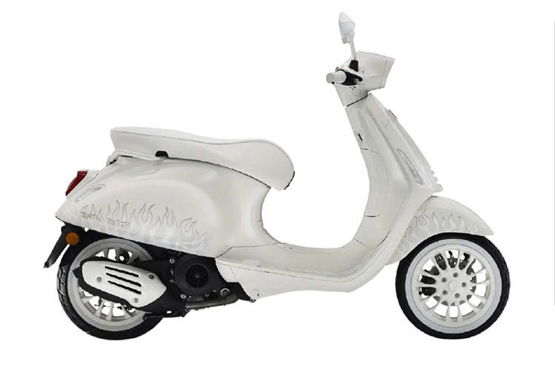 2022 Vespa Sprint 150 Justin Bieber X in a White exterior color. San Jose BMW Motorcycles 555-555-5555 sjbmw.com 