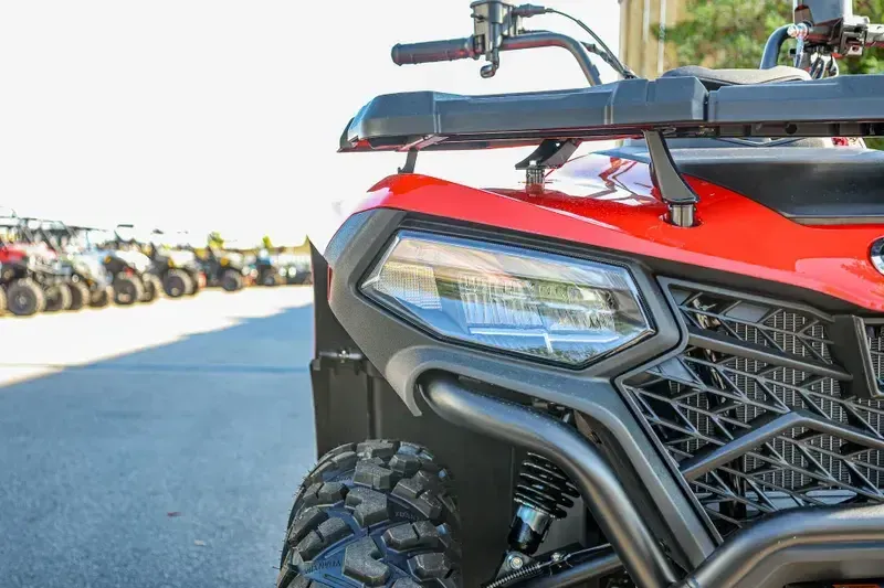 2025 CFMOTO CFORCE 500S MAGMA RED in a MAGMA RED exterior color. Family PowerSports (877) 886-1997 familypowersports.com 