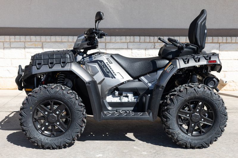 2024 POLARIS SPORTSMAN TOURING 1000 TRAIL  HEAVY METAL in a SILVER exterior color. Family PowerSports (877) 886-1997 familypowersports.com 