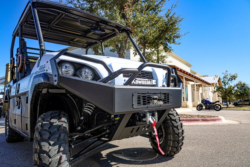 2025 KAWASAKI MULE PROFXT 1000 PLATINUM RANCH EDITION  METALLIC STARDUST WHITE in a METALLIC STARDUST WHITE exterior color. Family PowerSports (877) 886-1997 familypowersports.com 