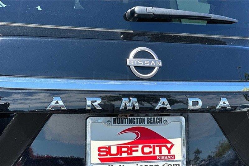 2023 Nissan Armada SV in a Super Black exterior color and Charcoalinterior. BEACH BLVD OF CARS beachblvdofcars.com 
