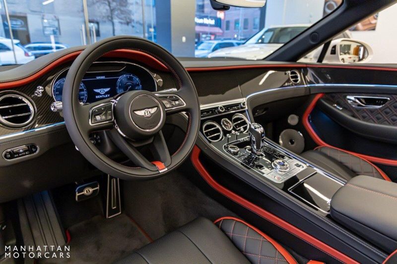 2024 Bentley Continental GT Speed Convertible in a Glacier White exterior color and Hotspur & Belugainterior. Lotus Manhattan 347-395-5714 lotusmanhattan.com 