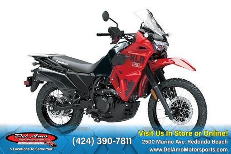 2024 Kawasaki KL650KRFNL  in a FIRECRACKER RED/METALLIC CARBON GRAY exterior color. Del Amo Motorsports of Redondo Beach (424) 304-1660 delamomotorsports.com 