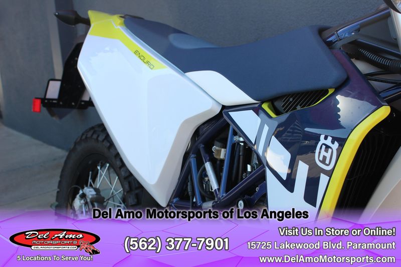 2024 HUSQVARNA 701 ENDURO  in a WHITE exterior color. Del Amo Motorsports of Los Angeles (562) 262-9181 delamomotorsports.com 