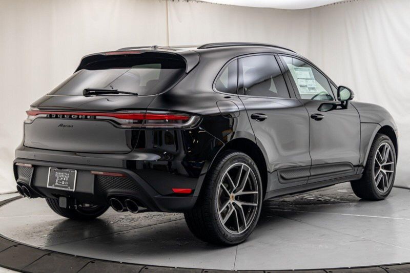 2024 Porsche Macan  in a Black exterior color and Black/Bordeaux Redinterior. Lotus Manhattan 347-395-5714 lotusmanhattan.com 