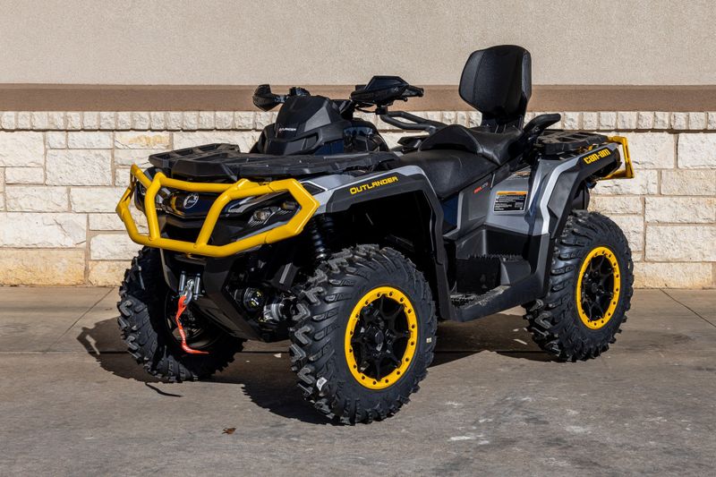 2024 CAN-AM ATV OUTL MAX XTP 1000R GY 24 in a SILVER-YELLOW exterior color. Family PowerSports (877) 886-1997 familypowersports.com 
