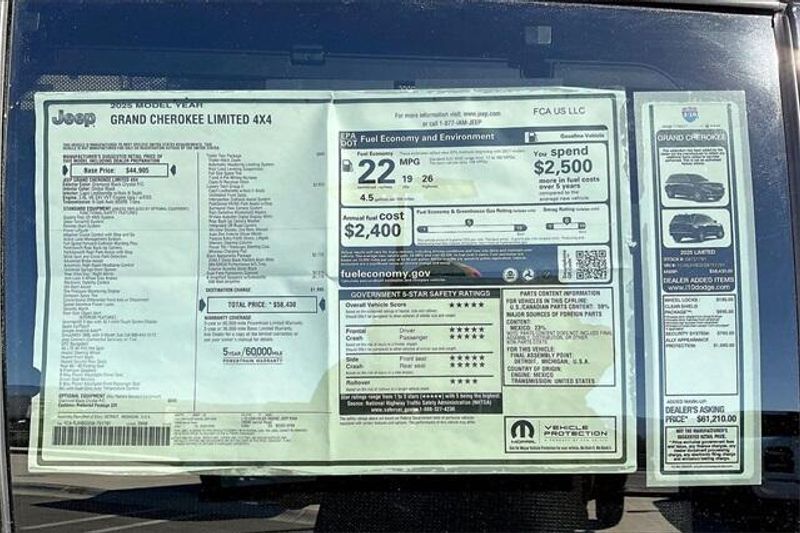 New 2025 Jeep Grand Cherokee Limited 4x4Image 16