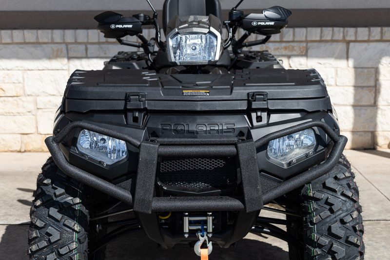 2024 POLARIS SPORTSMAN TOURING 1000 TRAIL  HEAVY METAL in a SILVER exterior color. Family PowerSports (877) 886-1997 familypowersports.com 
