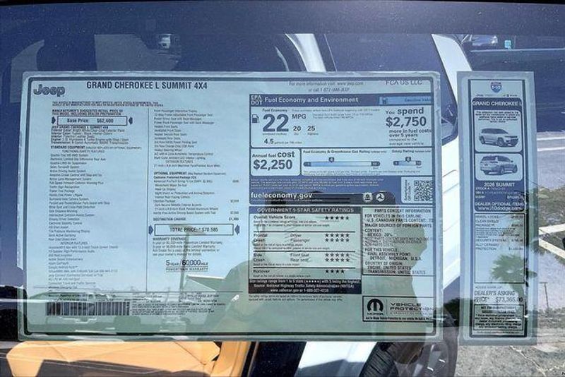 New 2026 Jeep Grand Cherokee L Summit 4x4Image 16
