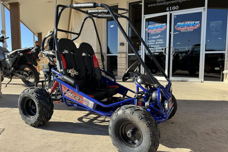 2024 TRAILMASTER MINI XRXR BLUE  in a BLUE exterior color. Family PowerSports (877) 886-1997 familypowersports.com 