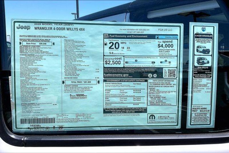 New 2026 Jeep Wrangler 4-door WillysImage 15