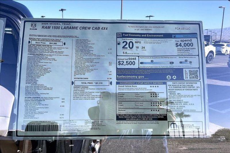 New 2026 RAM 1500 Laramie Crew Cab 4x4 5