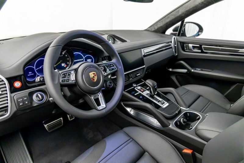 2023 Porsche Cayenne Turbo S E-Hybrid in a Chromite Black Metallic exterior color and Blackinterior. Lotus Manhattan 347-395-5714 lotusmanhattan.com 