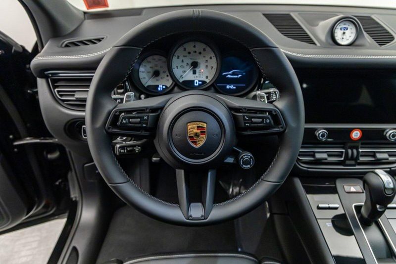 2024 Porsche Macan T in a Black exterior color and Black w/Chalk Stitchinginterior. Lotus Manhattan 347-395-5714 lotusmanhattan.com 