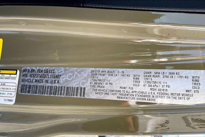 New 2026 Jeep Gladiator Willys 4x4Image 15