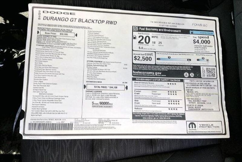 New 2026 Dodge Durango Gt RwdImage 16