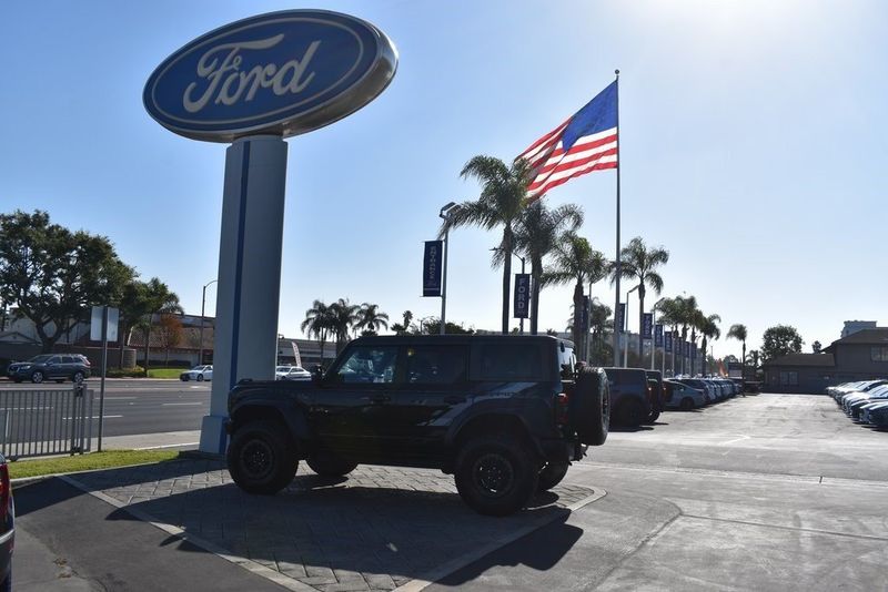 2023 Ford Bronco Raptor in a Shadow Black exterior color and Black Onyxinterior. BEACH BLVD OF CARS beachblvdofcars.com 