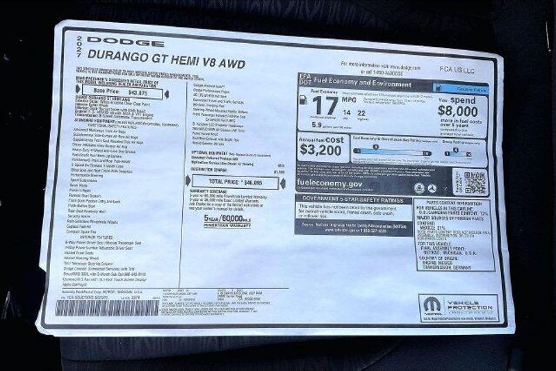 New 2027 Dodge Durango Gt Hemi V8 AwdImage 16