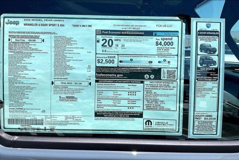 New 2026 Jeep Wrangler 4-door Sport SImage 16