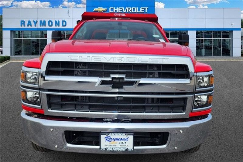 2023 Chevrolet Silverado 4500HD Work Truck in a Red exterior color and Dark Ash Seats With Jet Black Interior Accentsinterior. Raymond Auto Group 888-703-9950 raymonddeals.com 