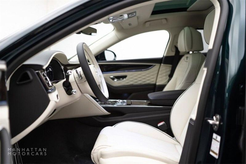 2022 Bentley Flying Spur Hybrid in a Viridian by Mulliner exterior color and Lineninterior. Lotus Manhattan 347-395-5714 lotusmanhattan.com 