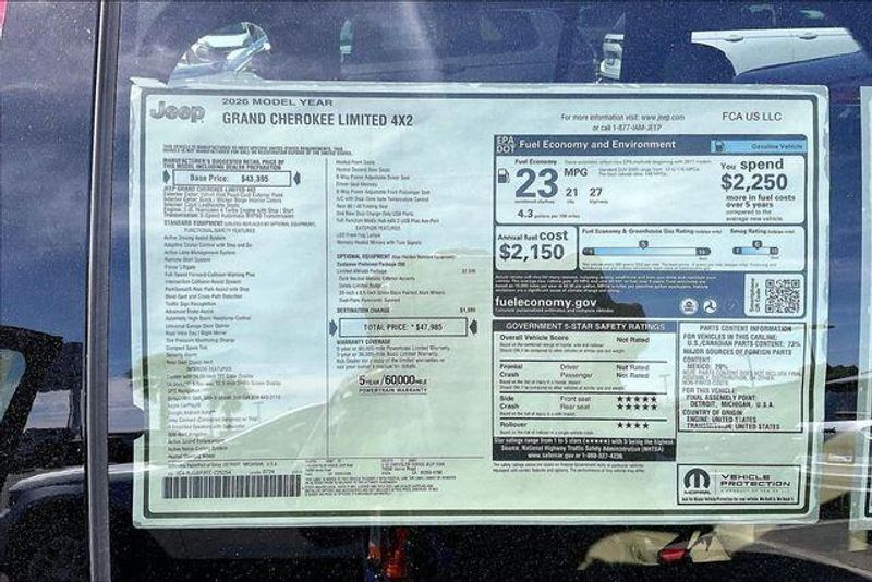 New 2026 Jeep Grand Cherokee Limited 4x2Image 16