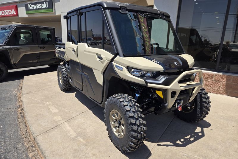 2025 CAN-AM DEFENDER MAX LIMITED CAB HD10 DESERT TAN AND STEALTH BLACK 