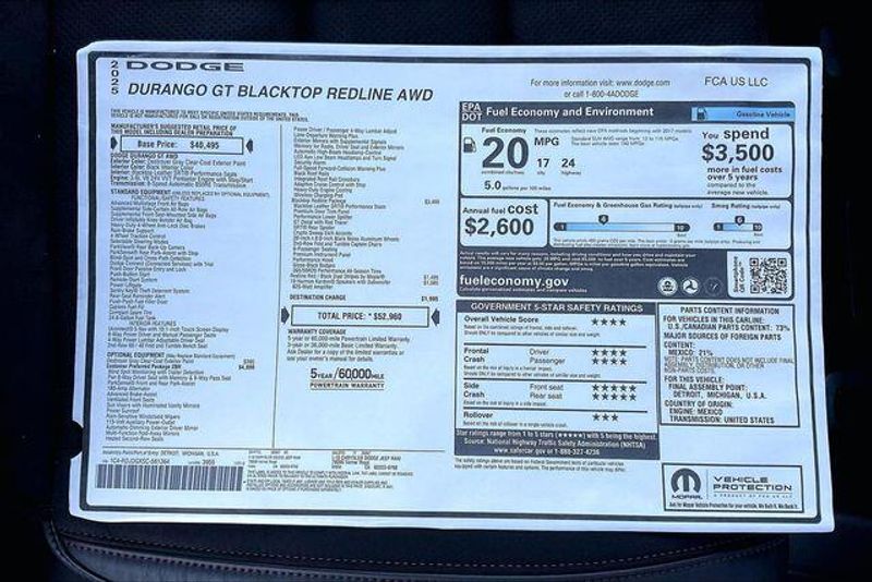 New 2025 Dodge Durango Gt Plus AwdImage 16