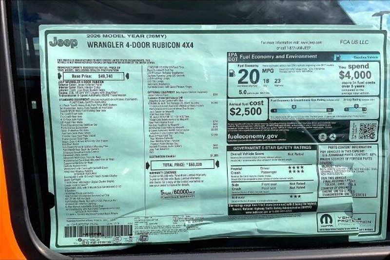 New 2026 Jeep Wrangler 4-door RubiconImage 16