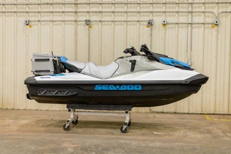 2024 SEADOO PWC GTX FISH 170 BE IBR IDF 24  in a WHITE BLUE exterior color. Family PowerSports (877) 886-1997 familypowersports.com 