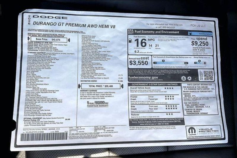 New 2026 Dodge Durango Gt Premium Awd Hemi V8Image 16