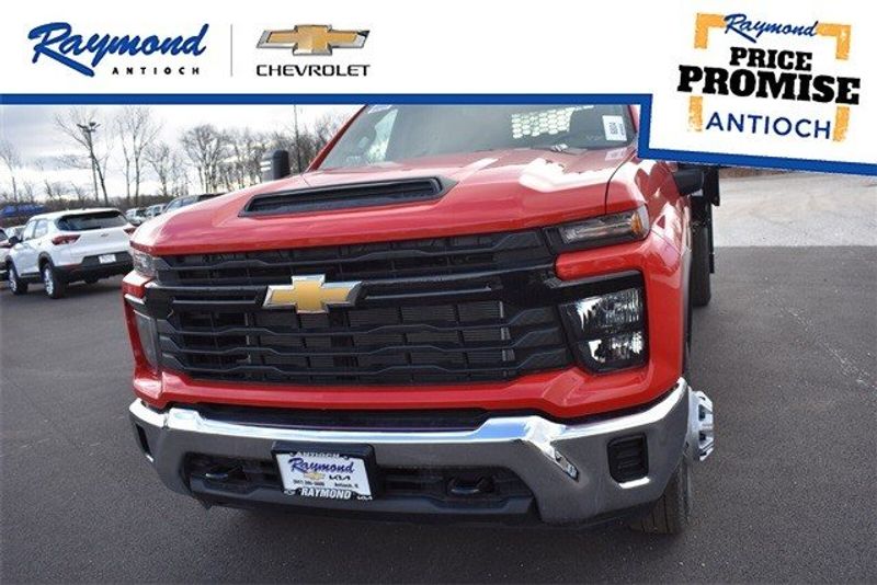 2024 Chevrolet Silverado 3500HD Work Truck in a Red exterior color and Jet Blk Clthinterior. Raymond Auto Group 888-703-9950 raymonddeals.com 