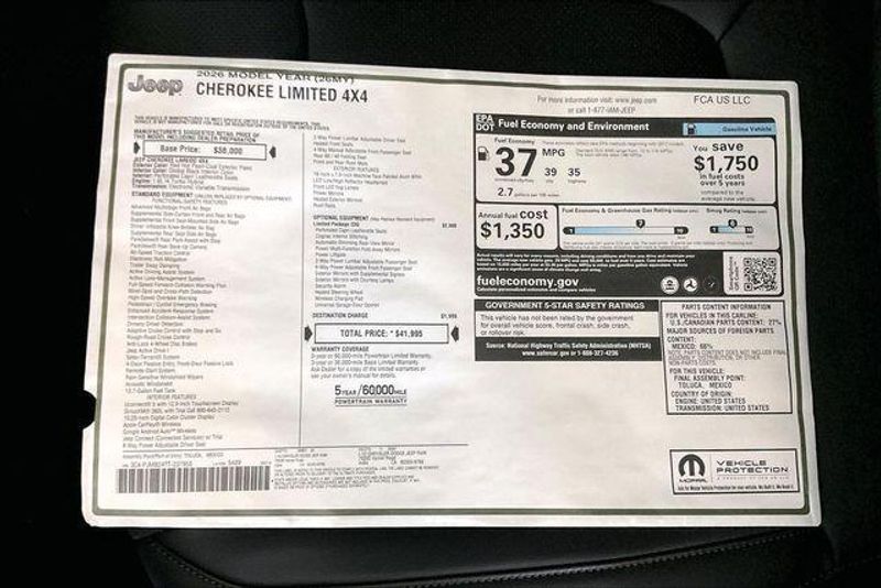 New 2026 Jeep Cherokee Limited 4x4Image 16