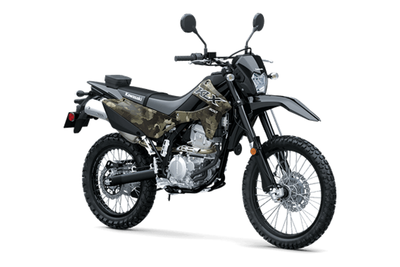2026 KAWASAKI KLX300 CYPHER CAMO BEIGE AND EBONY 