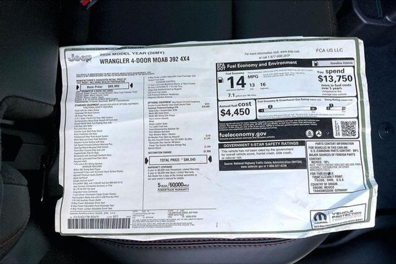 New 2026 Jeep Wrangler 4-door Moab 392Image 16