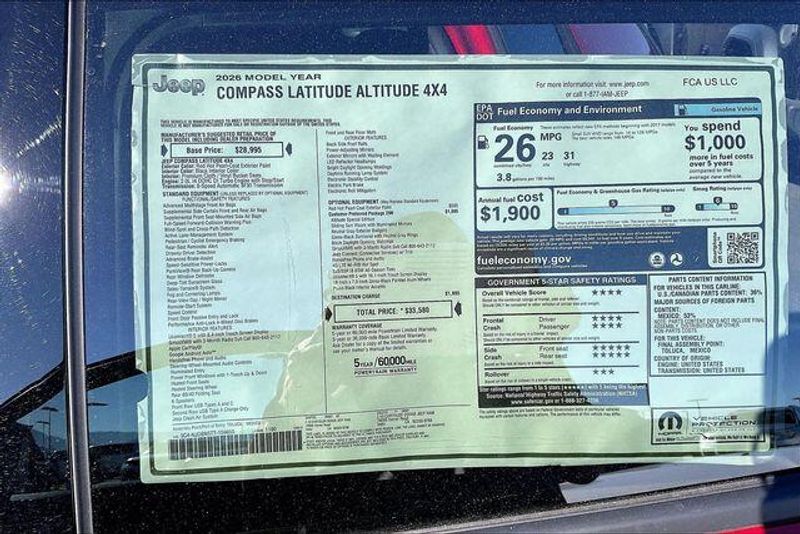 New 2026 Jeep Compass Latitude Altitude 4x4Image 16