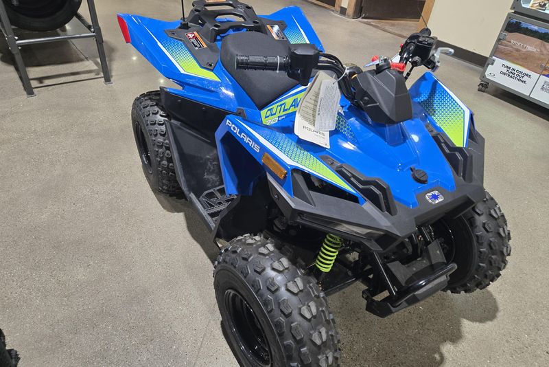 2025 POLARIS OUTLAW 70 EFI VELOCITY BLUE AND LIFTED LIME 