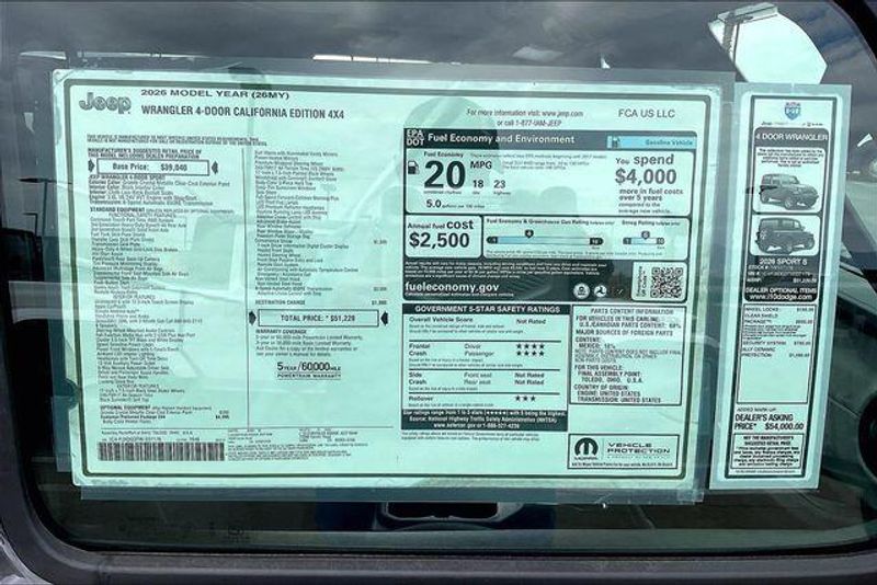 New 2026 Jeep Wrangler Unlimited 4-door SportImage 16