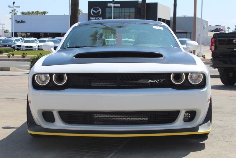 2018 Dodge Challenger SRT Demon in a White Knuckle exterior color and Blackinterior. BEACH BLVD OF CARS beachblvdofcars.com 