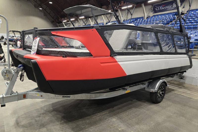 2024 SEADOO SWITCH SPORT 21 230HP GALVANIZED TRAILER LAVA RED  in a LAVA RED exterior color. Family PowerSports (877) 886-1997 familypowersports.com 