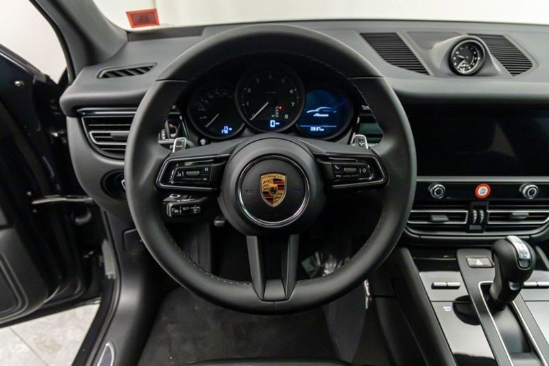 2024 Porsche Macan  in a Volcano Grey Metallic exterior color and Blackinterior. Lotus Manhattan 347-395-5714 lotusmanhattan.com 